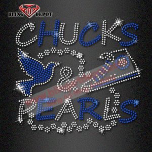 Chucks & Pearls rhinestone designs for ZETA sorority